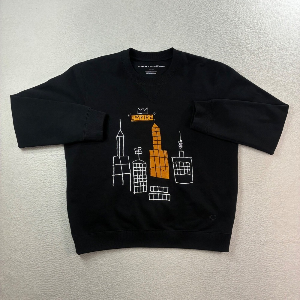 Coach Jean Michel Basquiat Crewneck Sweatshirt Womens Medium Black Empire‎ State